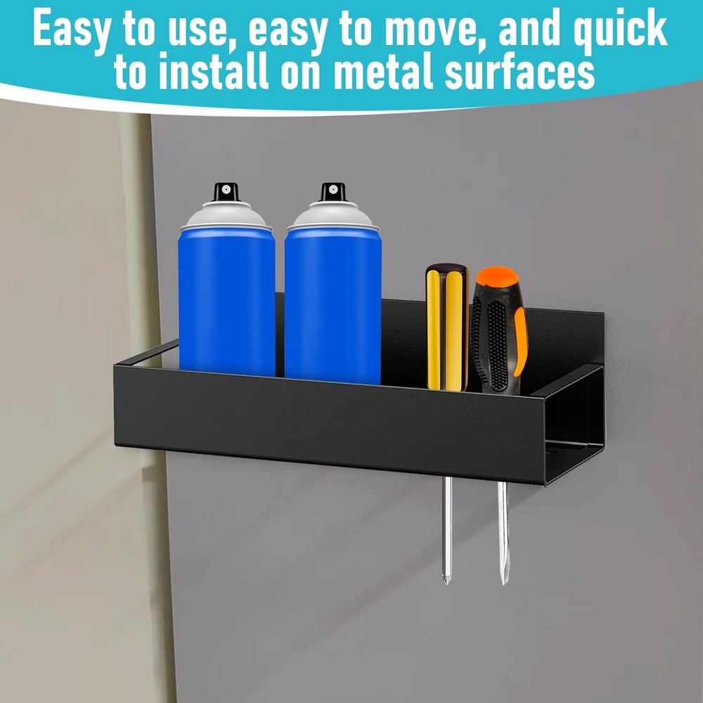 2 Pcs Magnetic Spray Can Holder Magnet Toolbox Wall Mounted Spray Bottle Rack