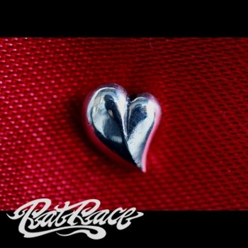 RAT RACE R.L.D. Heart Stud Earring Light Silver (Single)