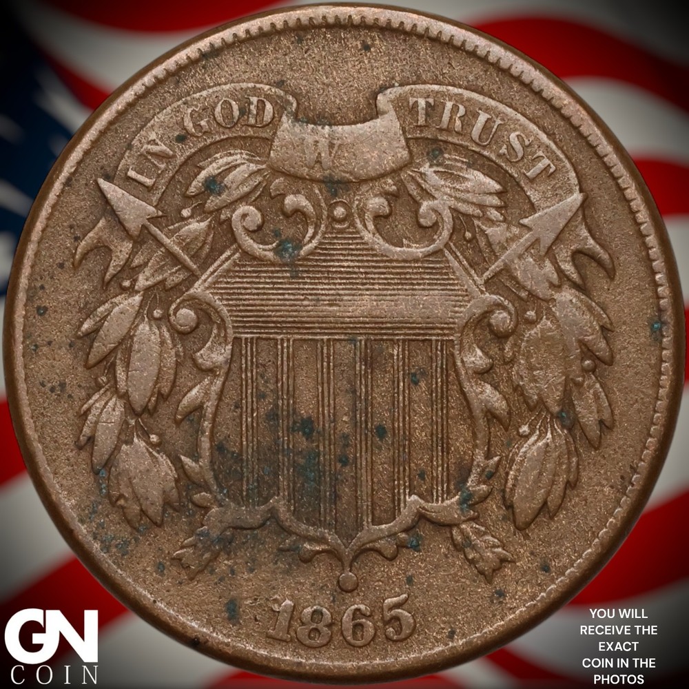 1865 2 Cent Piece A8049