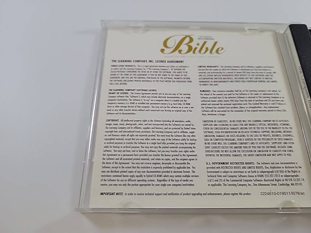 The Complete Multimedia Bible: King James PC CD religious Gospel study tools!