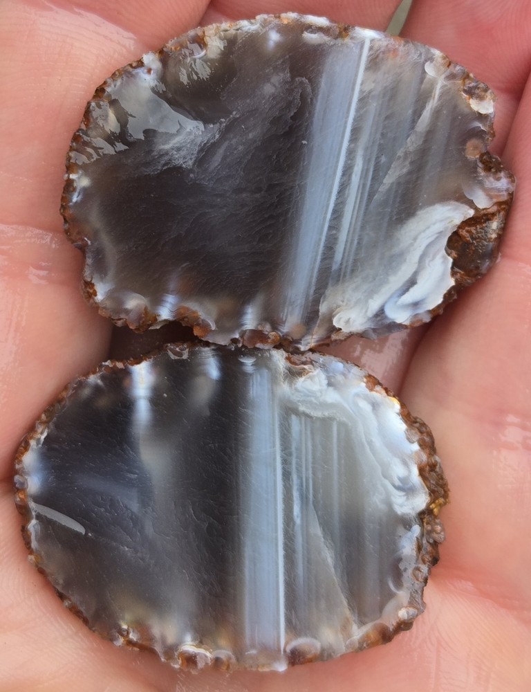Oco Agate Geode Cut In Half - Rough, Natural, Not Polished Lapidary