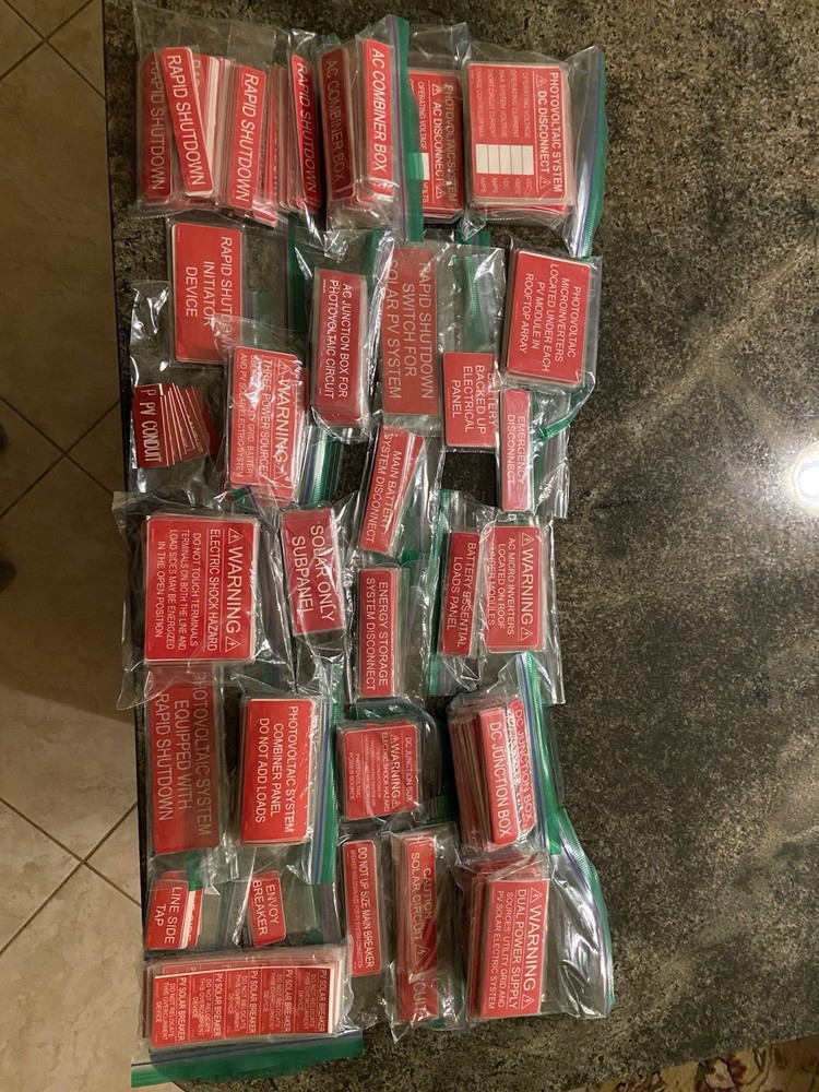 150piece PV Solar Panel Warning Labels/ Stickers