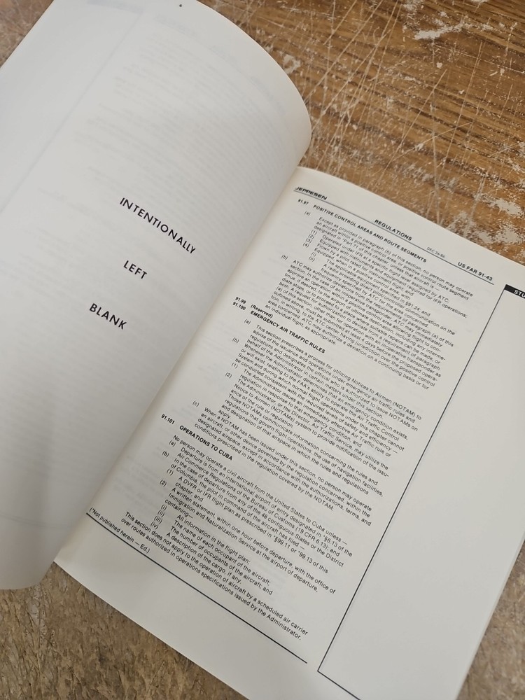 Federal Aviation Regulations Book Effective September 1989