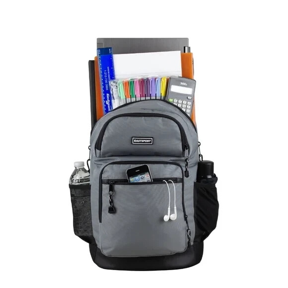 Eastsport Unisex Essential Backpack, Ash Grey NWT