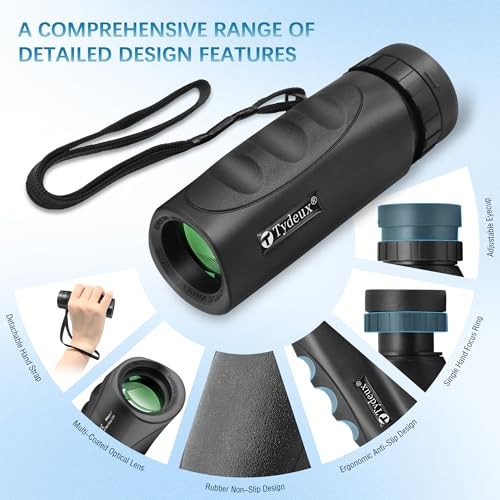 Waterproof Compact Monocular - Small High Powered Telescope Monoculars - 10x25