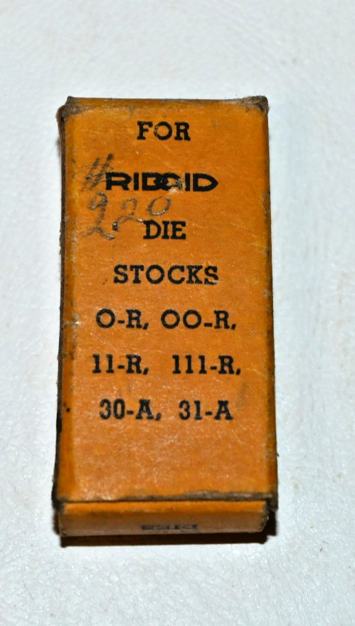 Vintage Ridgid Small Die Chasers in Original Box