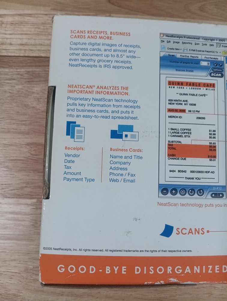 Neat Receipts Scanalizer Mobile Doc Scanner Digital Filing System New