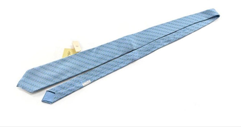 HERMES tie silk twill tie