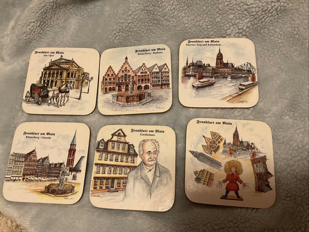 German Coasters Set Of 6
