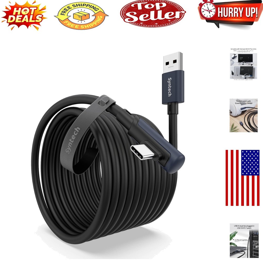 20FT High-Speed USB VR Link Cable for Meta Quest & Pico