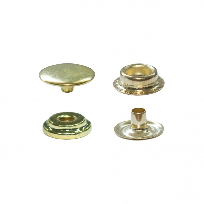 Micron 100 PIECE BRASS RING SNAPS (15mm)