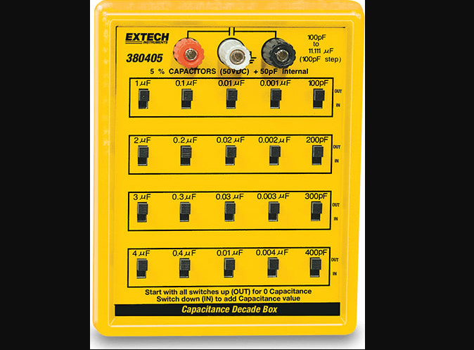 EXTECH 380405 Capacitance Decade Box With Five Decades Tested