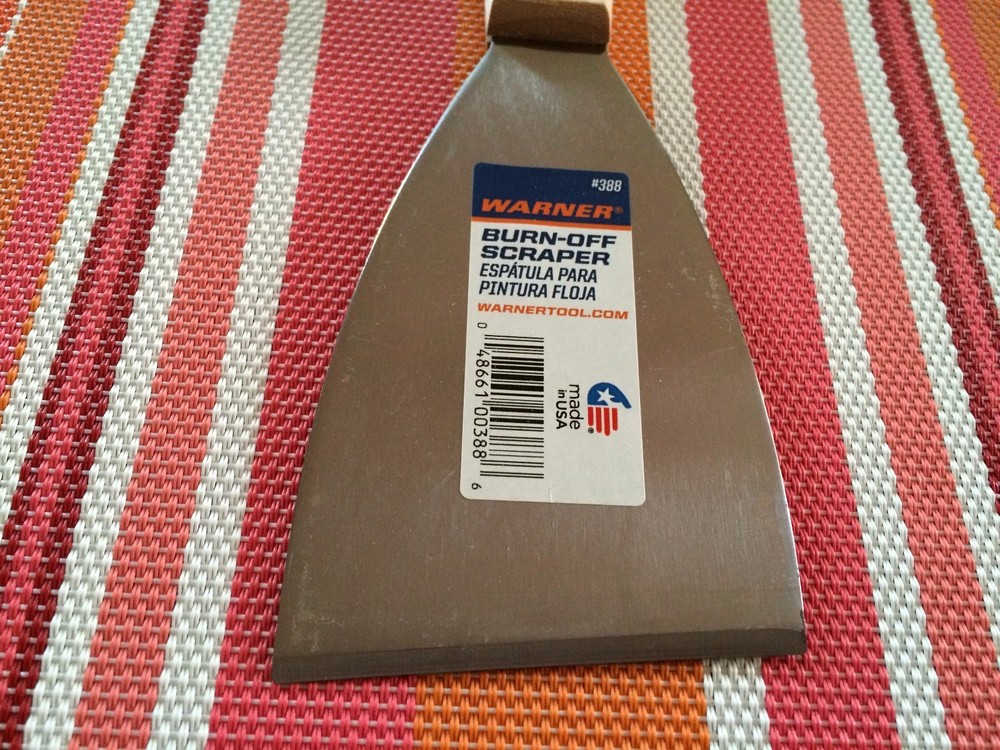 Warner 3" Burn-Off Scraper With Long Wood Handle #388
