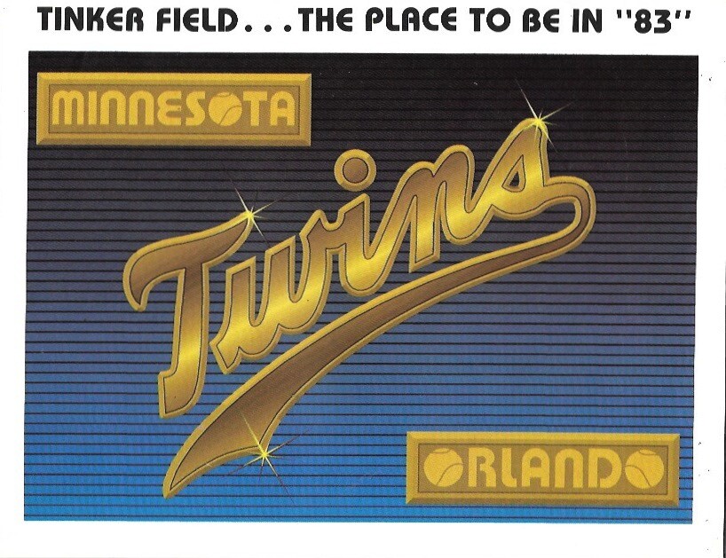 1983 MINNESOTA TWINS vs HOUSTON ASTROS Spring Training  PROGRAM SCORECARD EX-MT+