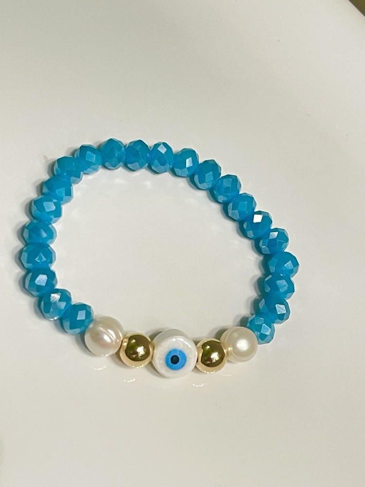 Beautiful Blue Beaded Bracelet