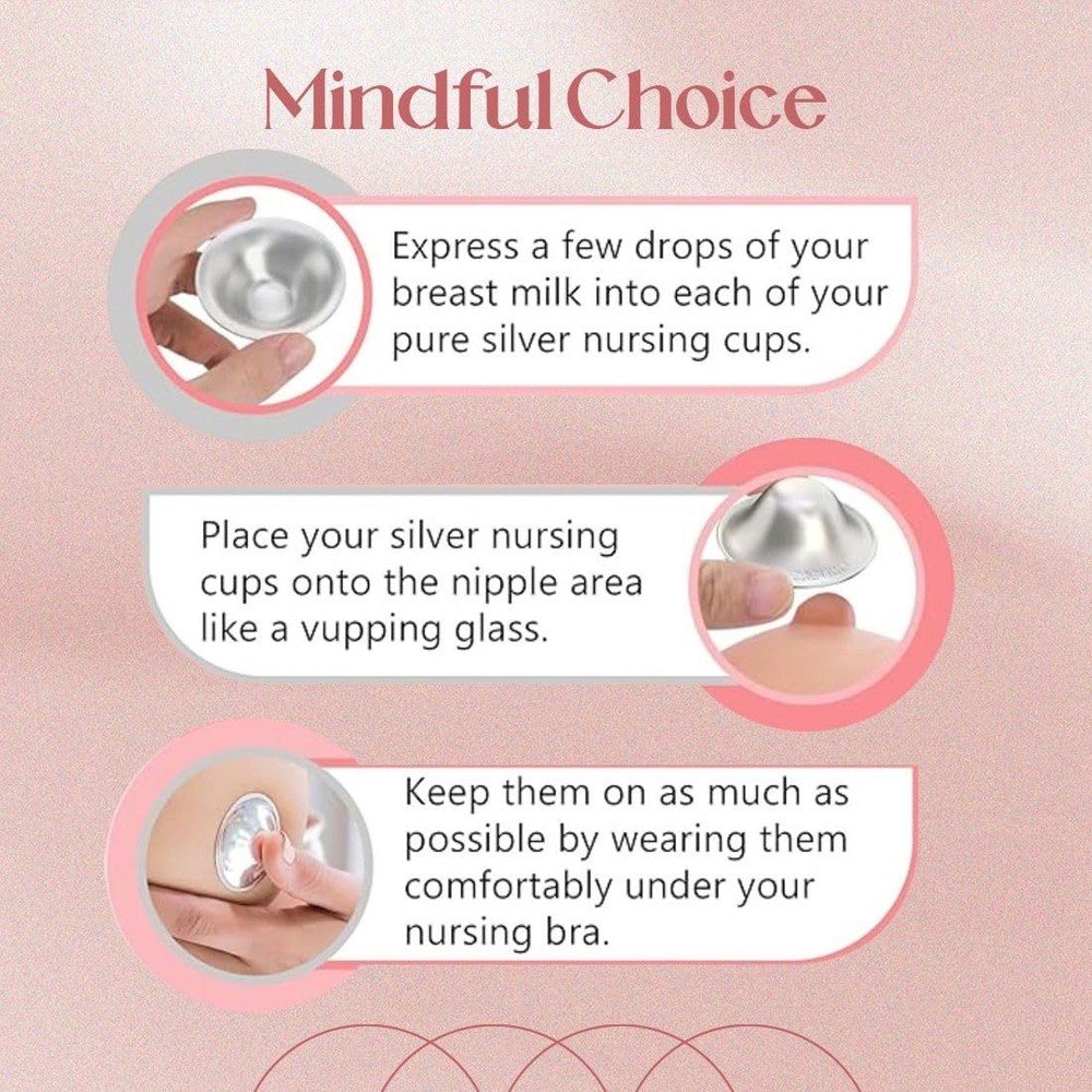 The Orginal Silver Nursing Cups – Silver Nipple Shields for Breastfeeding - Nipp