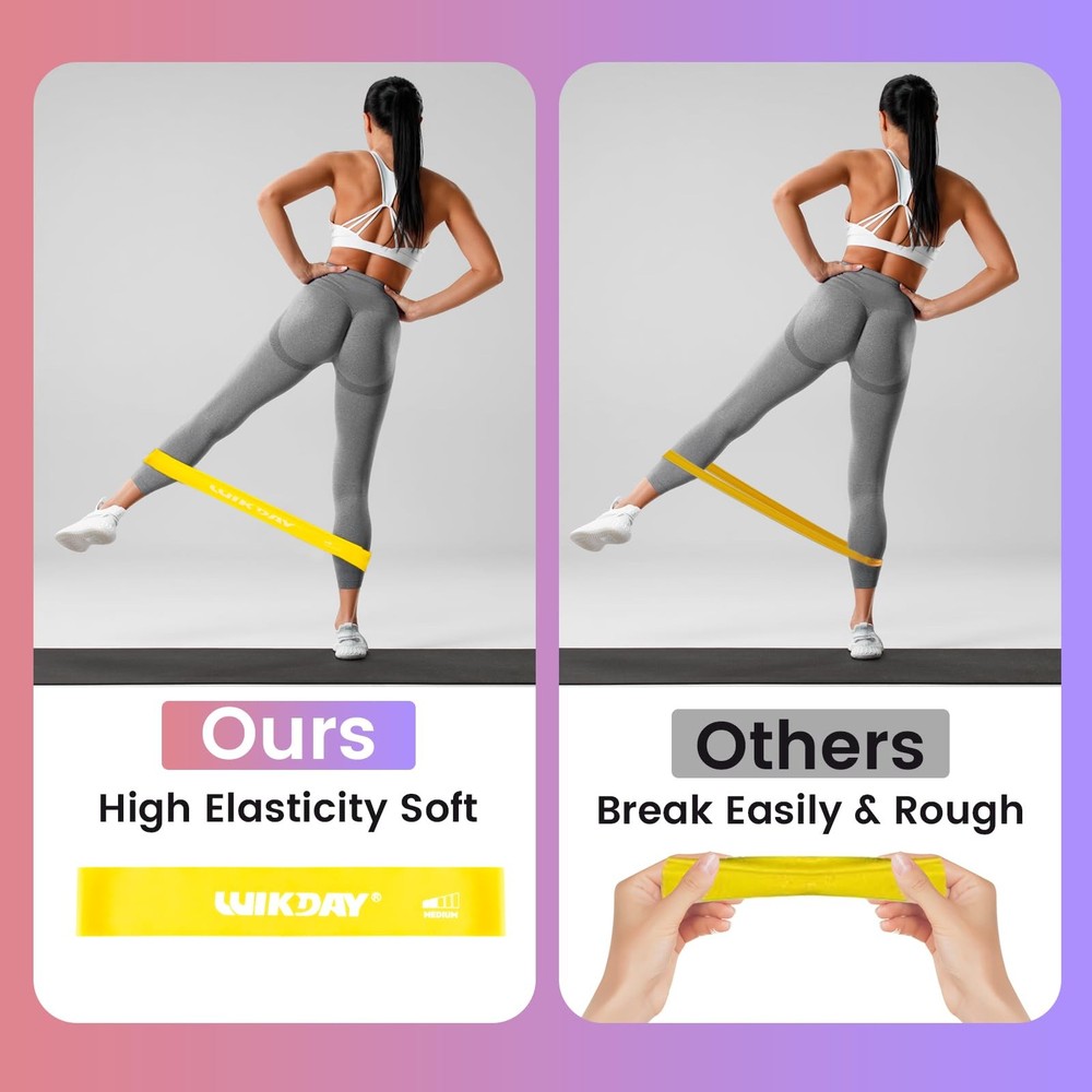 WIKDAY Resistance Bands for Working Out Exercise Loop Bands Workout Bands Set...