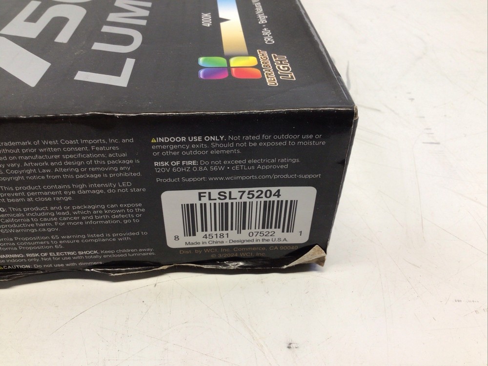 Farpoint Linkable 2ft LED Shop Light Motion Sensor 7500 Lumens New