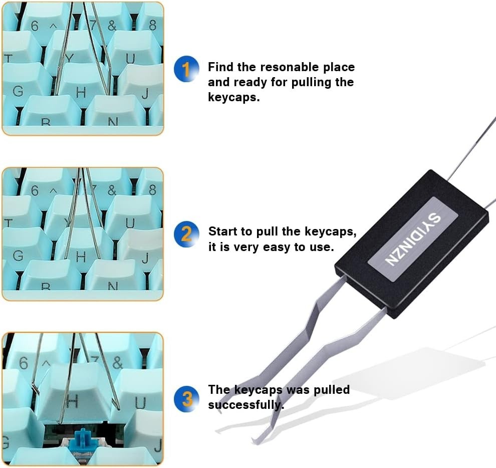 Easy-to-Use Keycap Puller for Cherry MX, Alps & Topre - Versatile Keyboard Tool