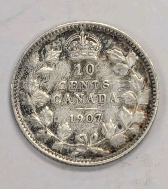 1907-Canada 10 Cent Coin-#T159