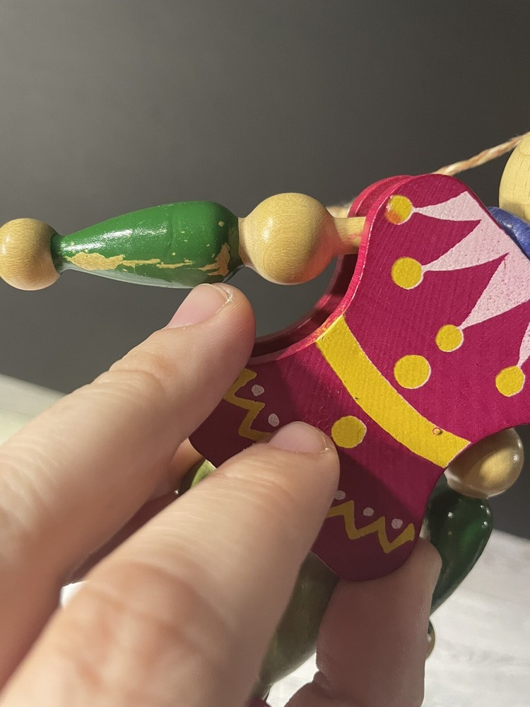 Wooden Jumping Jack Pull String Toy Made in Austria HTF