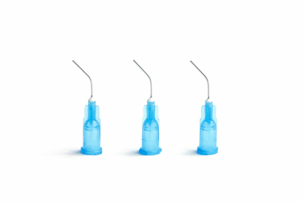 Dental Pre-Bent Irrigation Syringe Needle Flowable Applicator Dispensing Tips