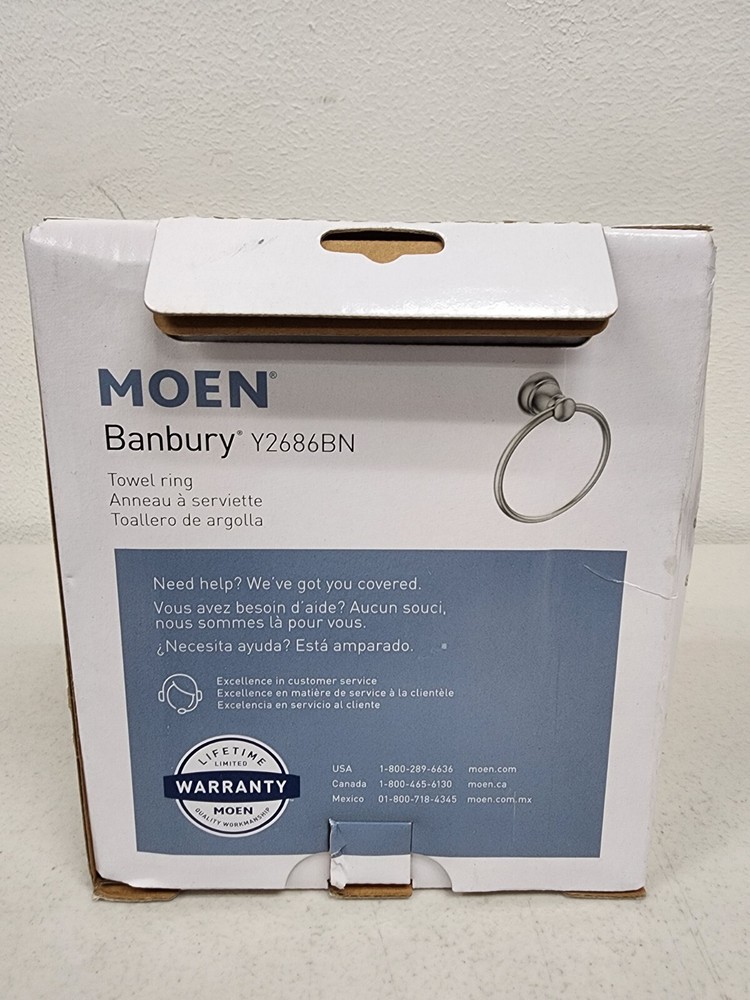 Moen Y2686BN Towel Ring - Brushed Nickel