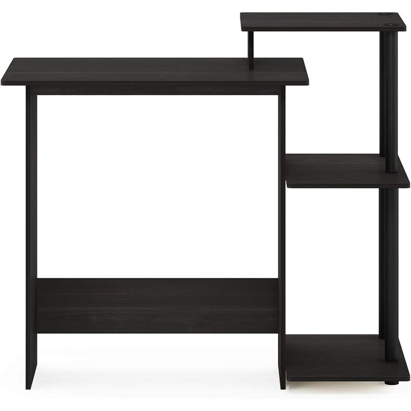 Compact Computer Desk W/ CPU Storage Elevated Shelf Easy Assembly Sturdy Design