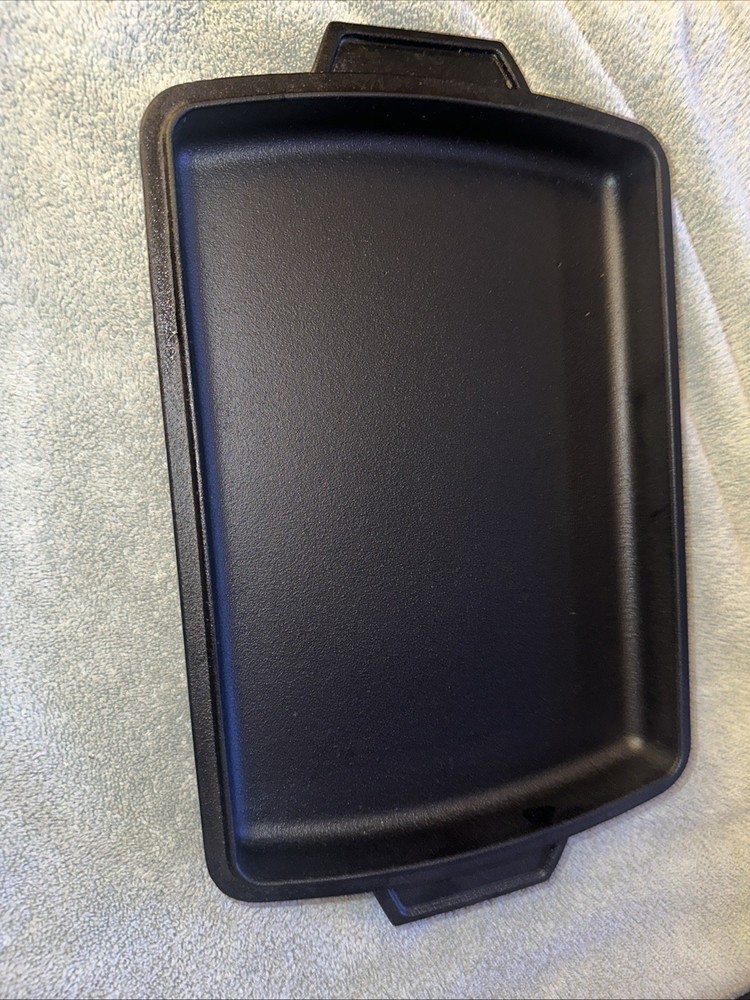 Iron Seasoned Cast Dutch Oven Set 6QT 9 x13 Rectangular Baking Pan Pre Casting
