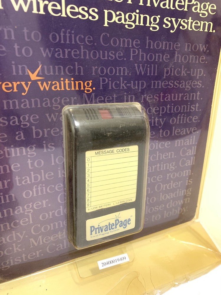 Command Communications Private Pager Wireless Model P01 NOS Sealed Paging System