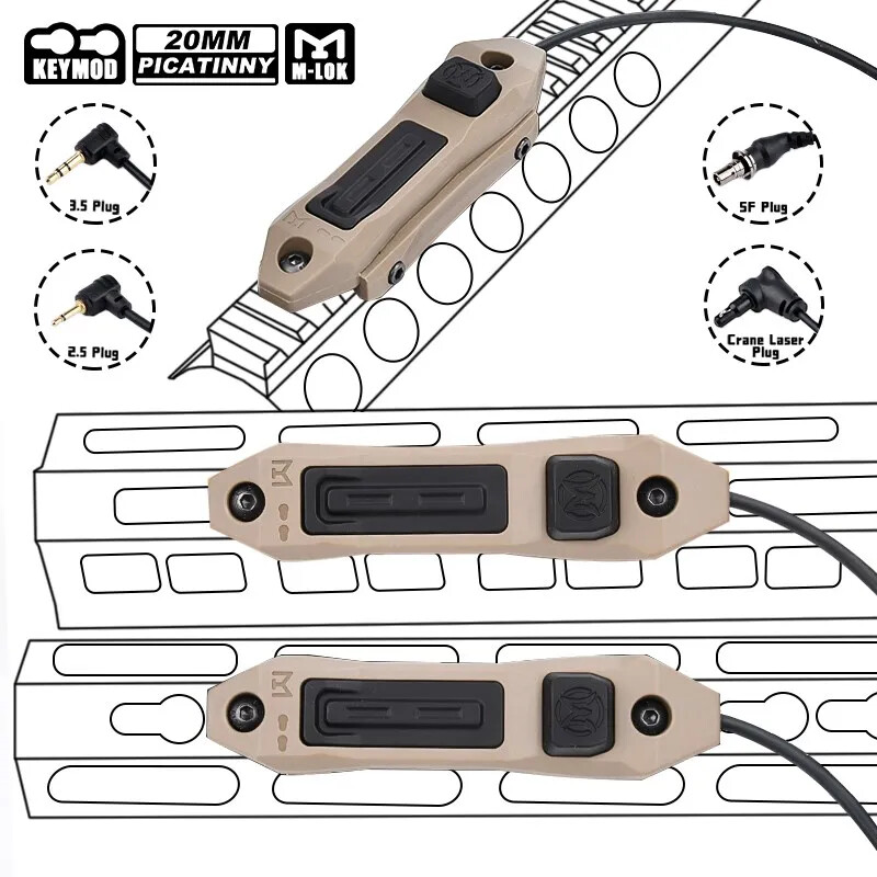 Tactical Augmented Dual Tape Switch Crane Laser Control DBAL-A3 OGL Laser Device
