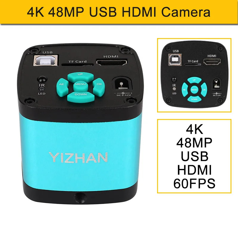 Microscope Cameras Type-C HDMI Microscopic Camera Sensor HD Industrial Soldering