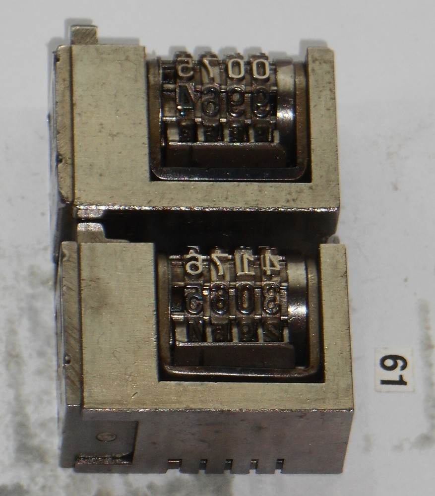 ATLANTIC | Reverse letterpress numbering machine lot | 61