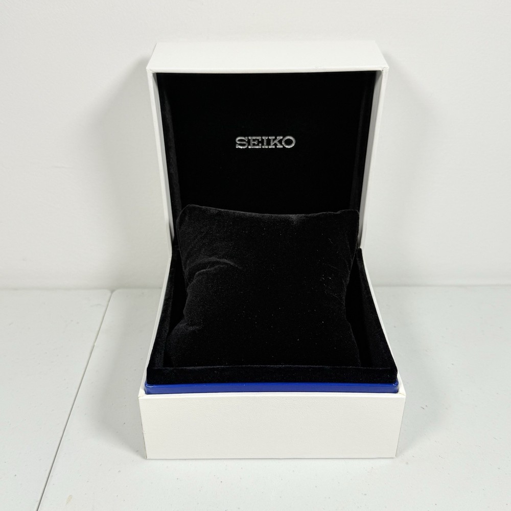 SEIKO Authentic Hard Empty Watch Box White/Black Presentation Storage Display