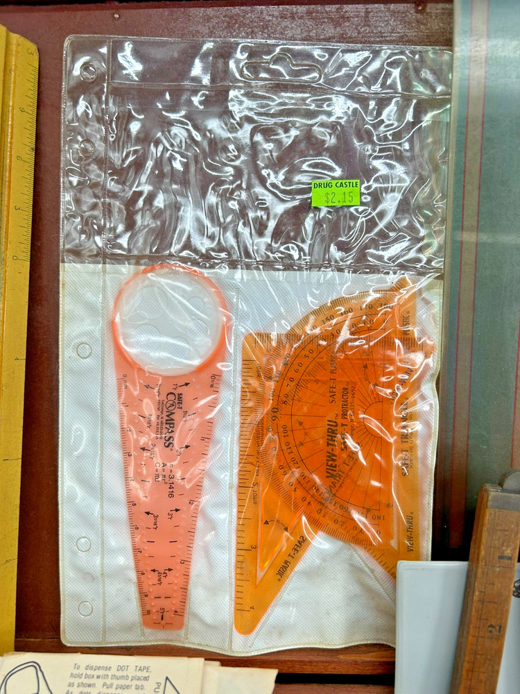 LARGE VINTAGE Tool Lot: Drafting Instruments, Precision Files, Templates & Case