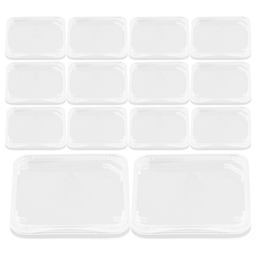 Clear Plastic Memory Card Case Memory Case Holder Compatible with SD Micro T-...