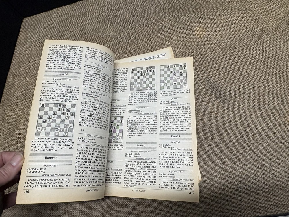 1987 Inside Chess magazine, all 26 issues, inaugural volume