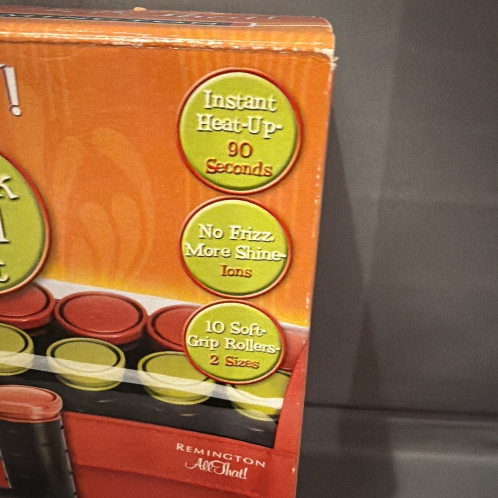 Remington All That Ionic Ceramic Hot Rollers Compact Travel 10 Rollers NIB New