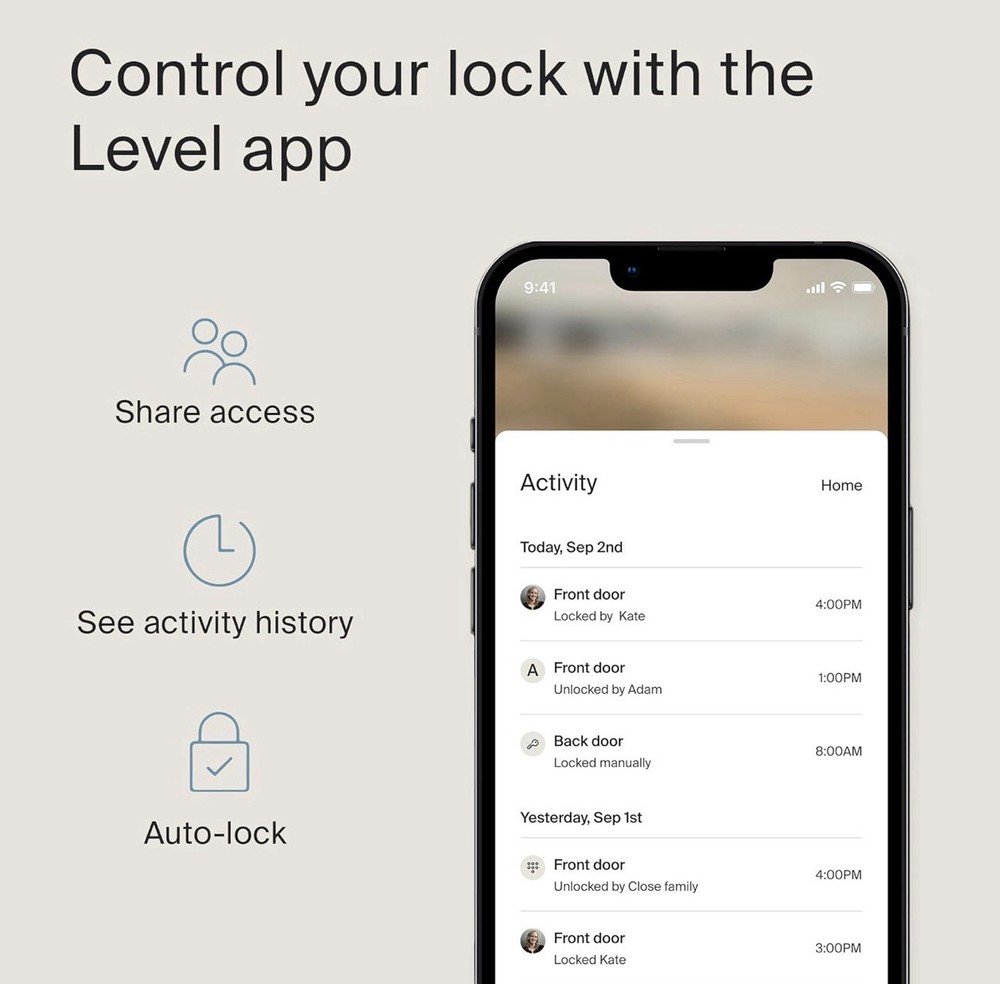Level Bolt C-D11U A3 Keyless Entry Bluetooth Smart Lock Deadbolt