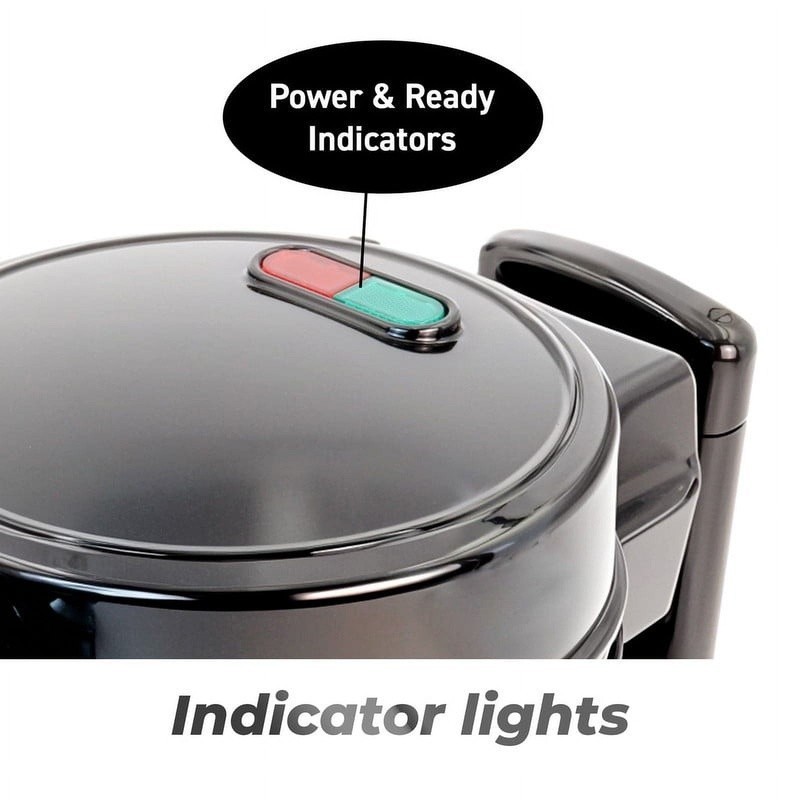 Belgian Waffle Maker Nonstick Cooking Plates Quick Use Power Ready Light 520W