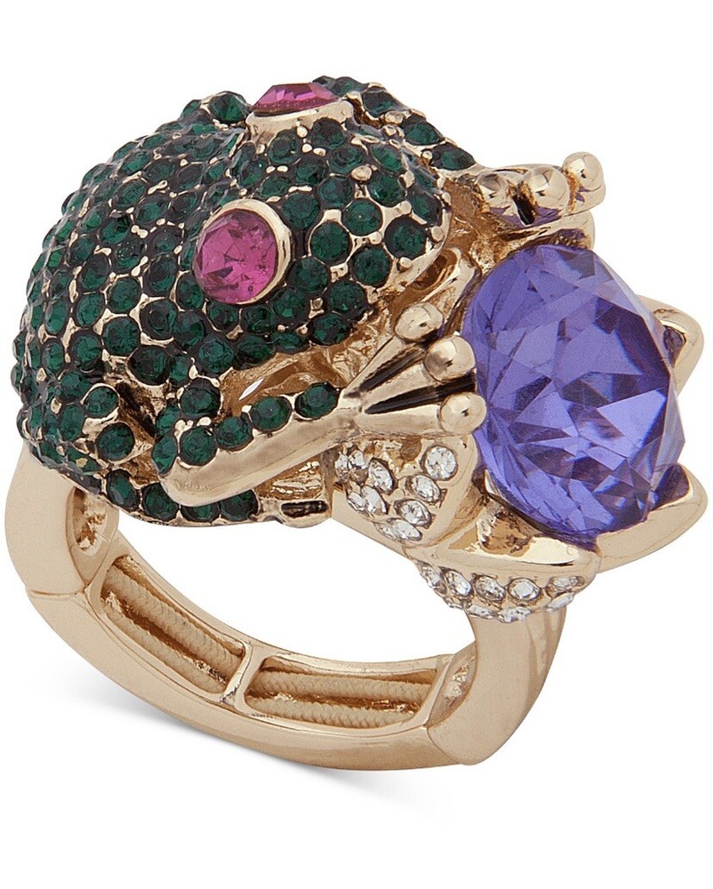 $25 Anne Klein gold tone  frog stretch  ring 194