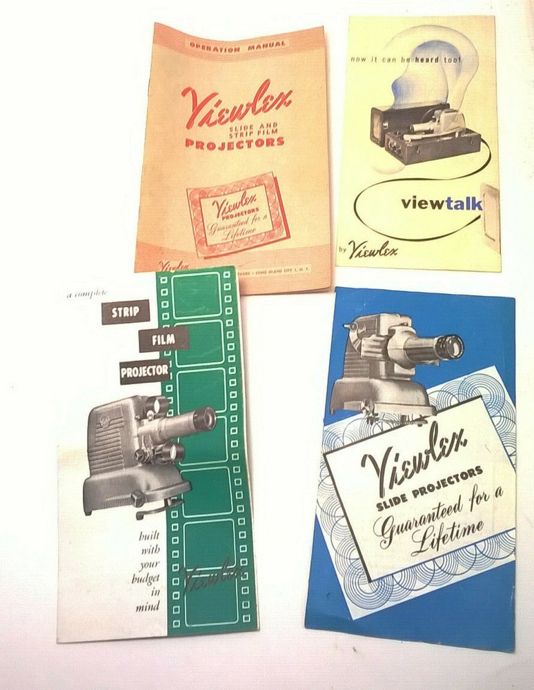 VIEWLEX Model V-3 35mm SLIDE PROJECTOR W/Slide Carrier Documents Case Vintage