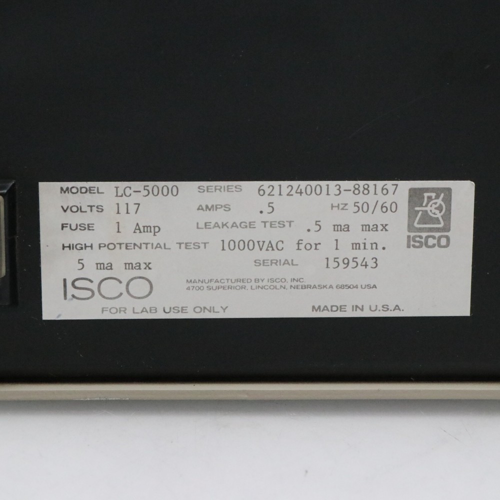 Teledyne ISCO LC-5000 Syringe Pump Controller, No Pressure Display, Powers On