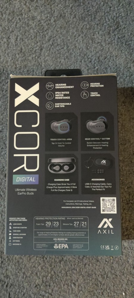 Axil XCOR Digital Ultimate Wireless EarPro Buds **NEW**