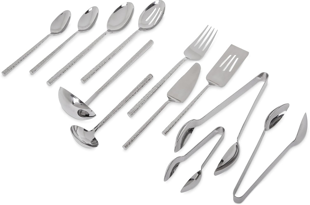 CFS 60204 Hammered Stainless Steel Pie Server, 12