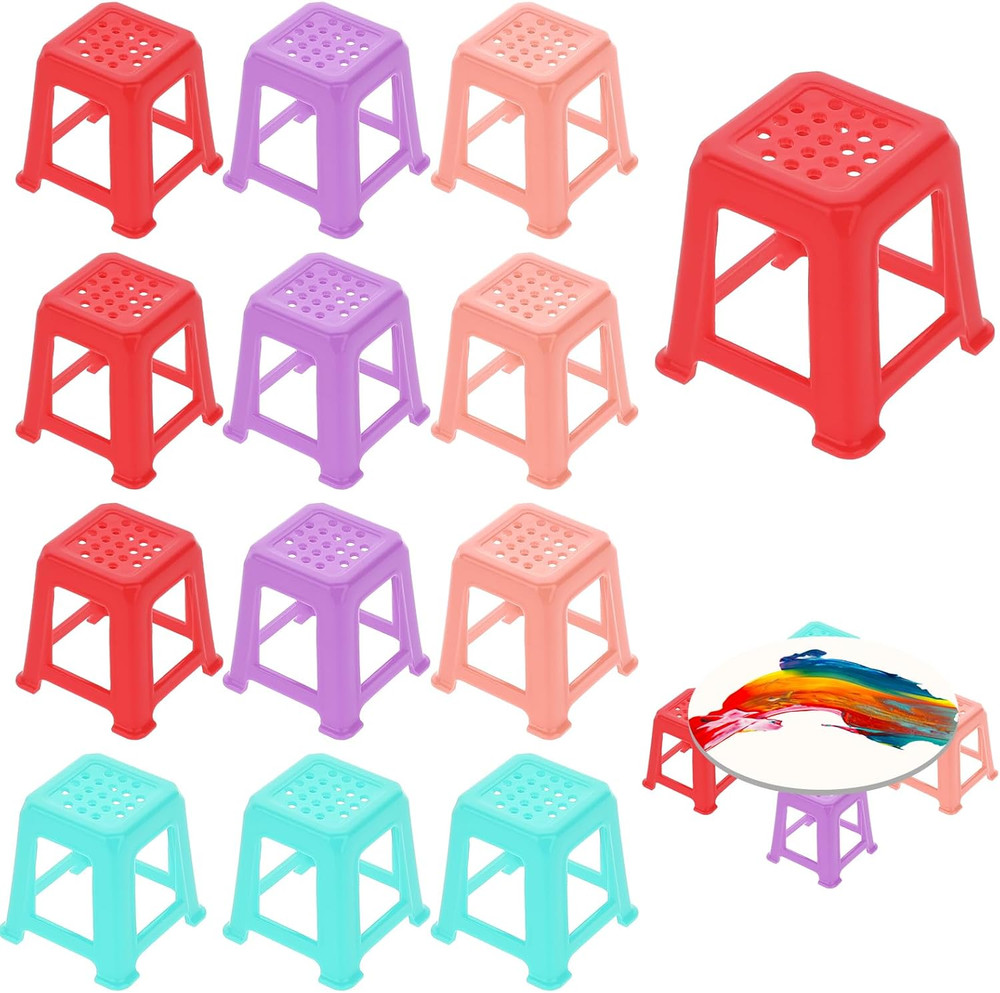 12PCS Canvas Stands Mini Feet Risers Plastic Paint Pouring Art Tools