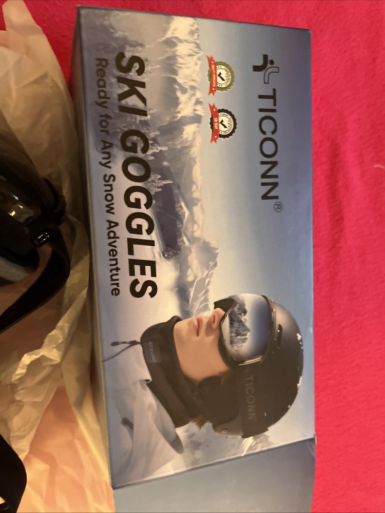 Ticonn Ski Goggles Black Unisex