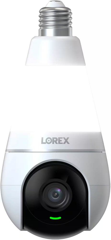 Lorex - 2K Wi-Fi Smart Lightbulb Camera - White