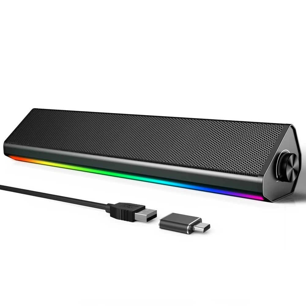 Computer Speakers for Desktop PC Bluetooth USB Gaming Light Dual Touch Type-C