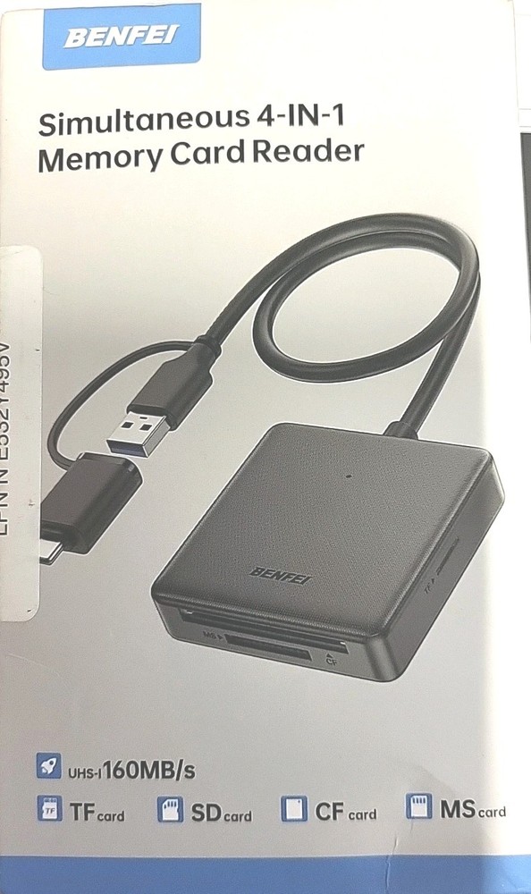 Memory Card Reader,  4In1 USB 3.0 and USB-C to SD Micro SD MS CF Card Reader Ada